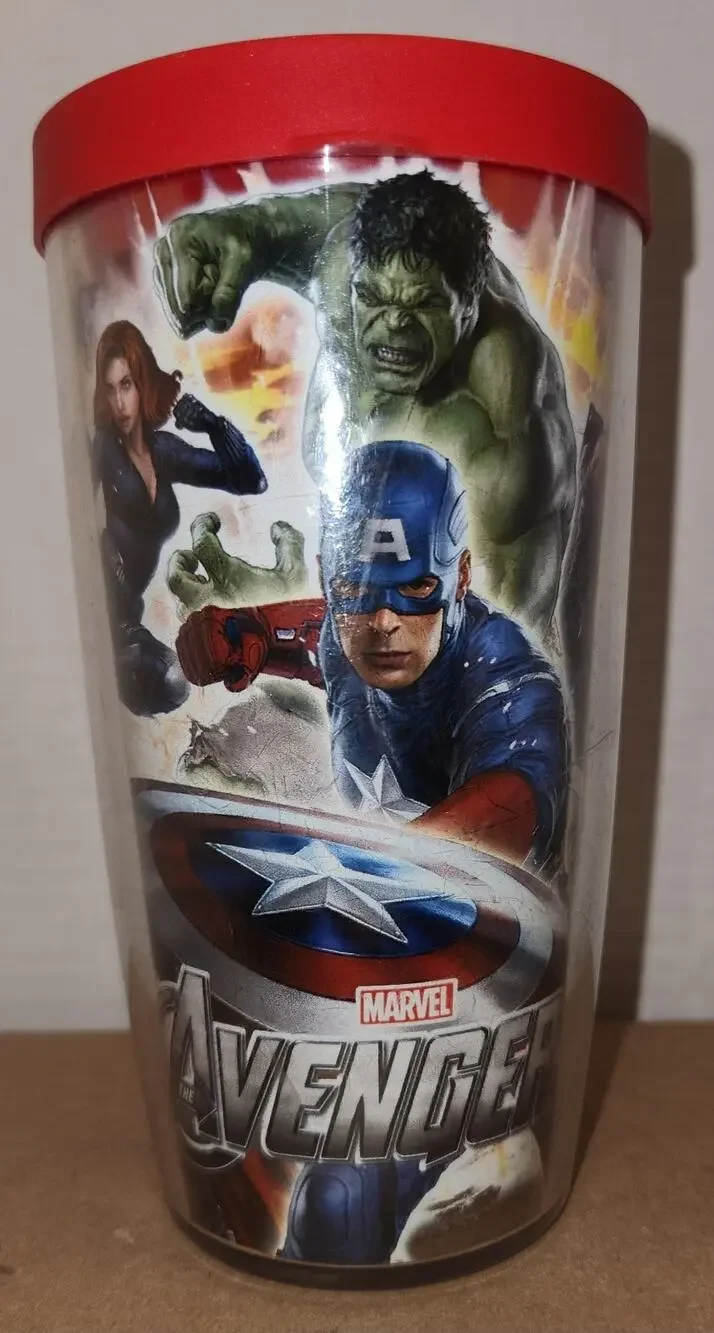 Marvel Avengers: Age of Ultron 18 oz Acrylic Travel Tumbler Cup with Red Lid